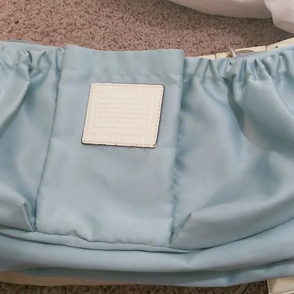 Coach - Yellow Leather & Canvas Diaper/Tote Bag - Picture 6 of 11